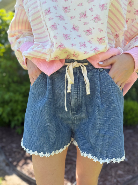 Daisy Denim Shorts
