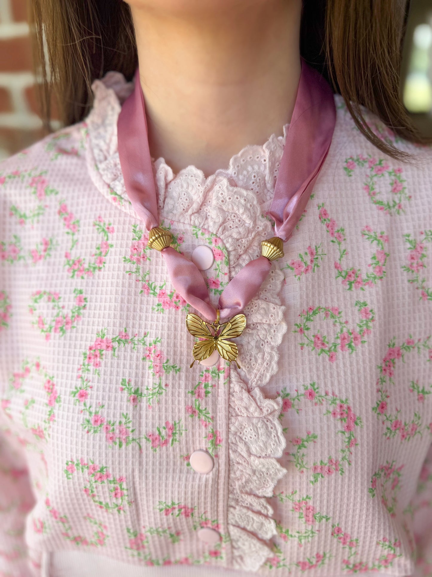 Social Butterfly Scarf Necklace