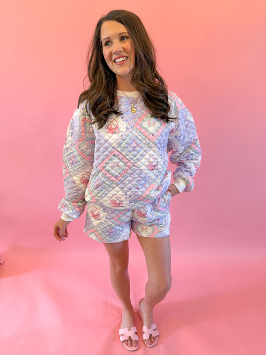 Easter Bunny Patchwork Quilted Set