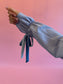 Comfortable set with velvet ties on sleeves and waist – stylish enough for work, relaxed enough for a day out